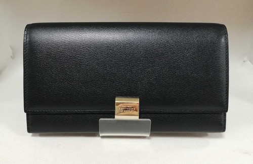Smythson blk long wallet - smythson,