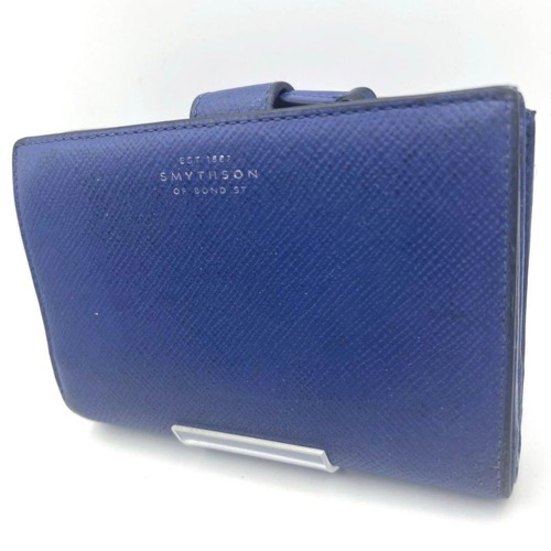 Smythson blue leather wallet - leather,